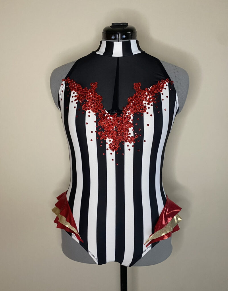 Custom Inked Sweetheart Leotard with Cuff Sleeve and Triangle Back - Lycra main image 1