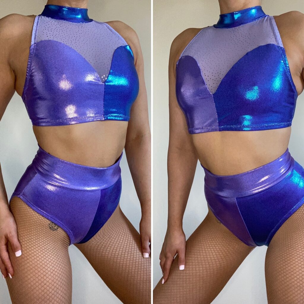 CUSTOMISABLE Half and Half Two Piece Costume Cirque Wear by Shelley