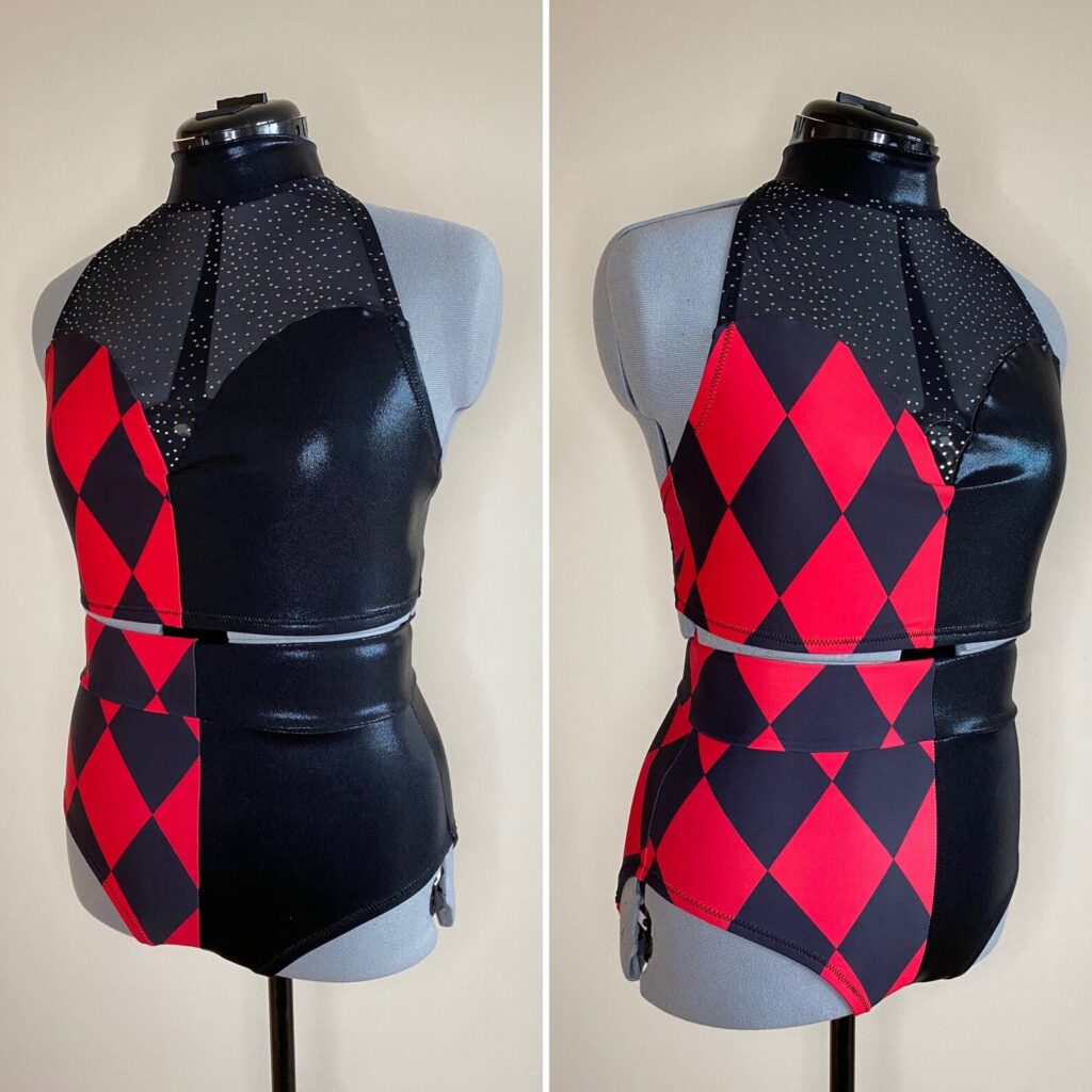 CUSTOMISABLE Half and Half Two Piece Costume Cirque Wear by Shelley
