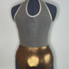 READY TO DISPATCH - Metallic Copper Starlight Mesh Window Leotard  - Size Small - Image 5