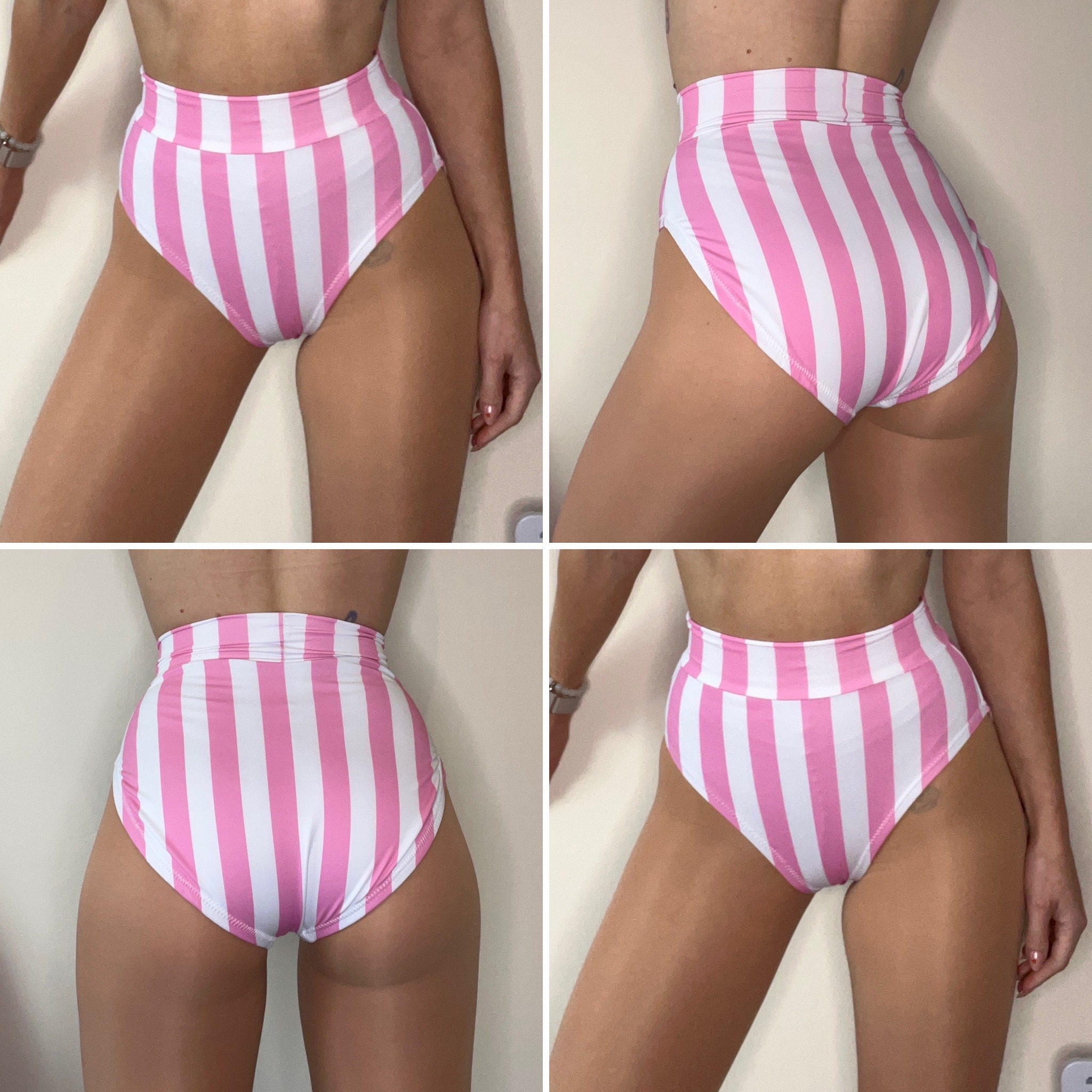 READY TO DISPATCH - Candy Stripe High Waisted Pants - Size Small