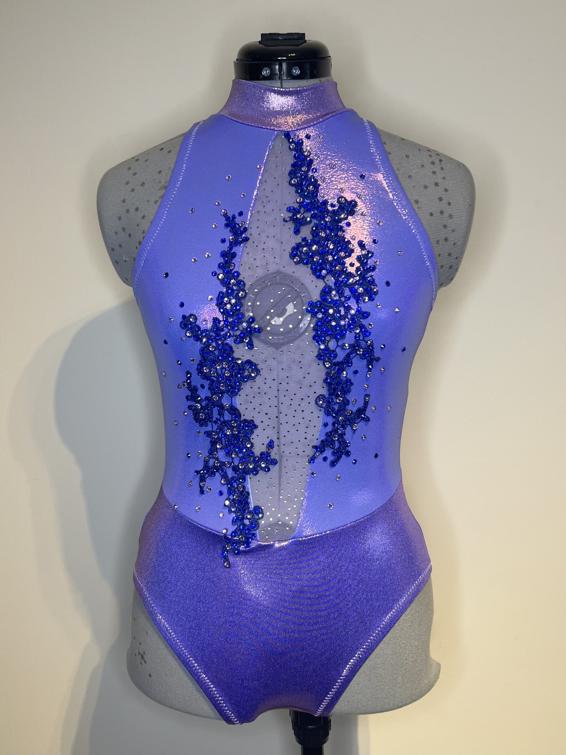 READY TO DISPATCH - Metallic Lilac Mesh Window Leotard - Size Small - Image 2