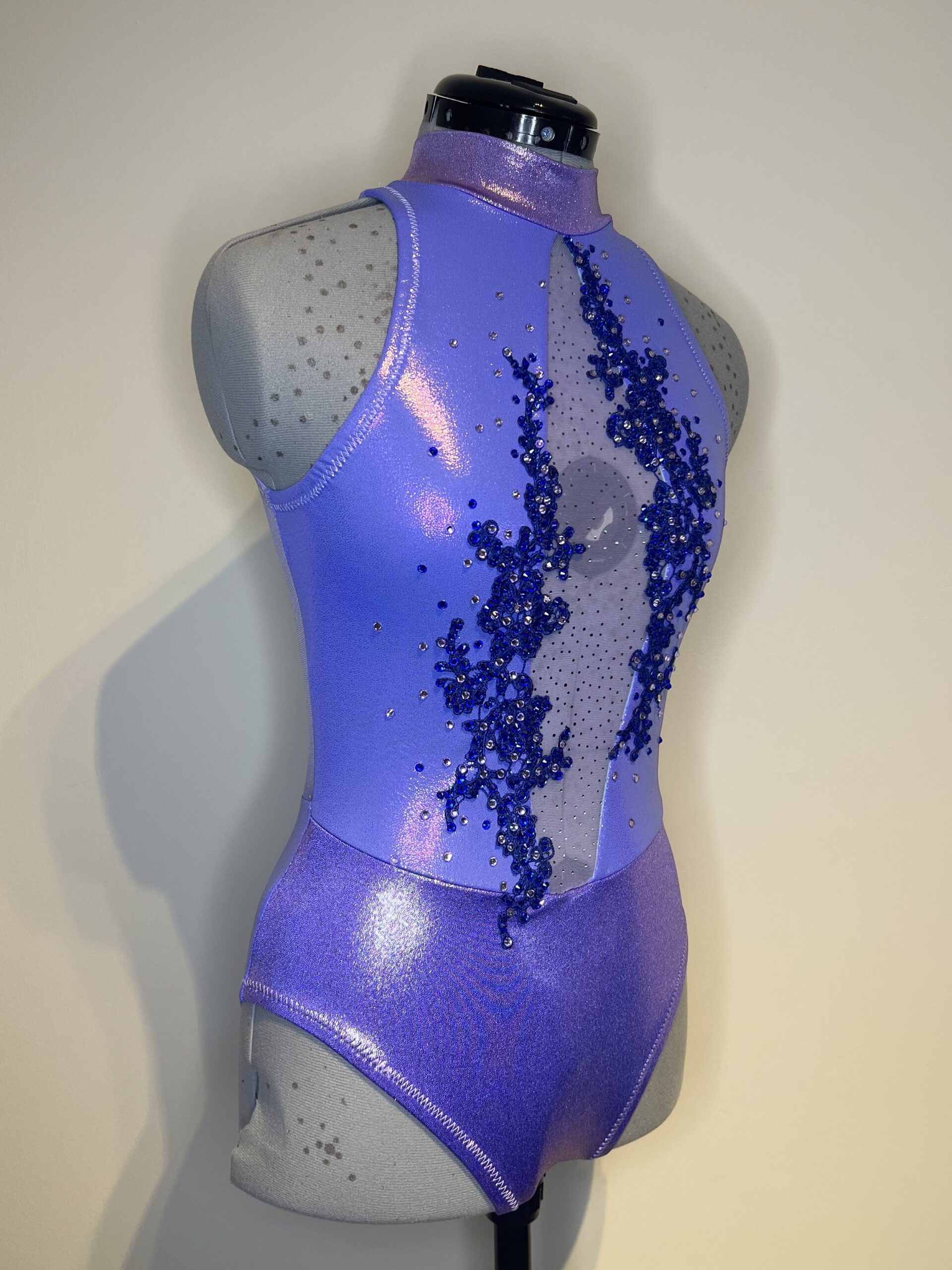 READY TO DISPATCH - Metallic Lilac Mesh Window Leotard - Size Small - Image 3